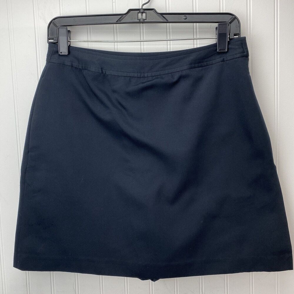 Golf Skort EP Pro Womens 4 Black Activewear Tennis Skirt w/Shorts Side Zip EUC